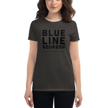 Load image into Gallery viewer, Stacked Women&#39;s Short Sleeve Shirt + Outside Label Barrel Print
