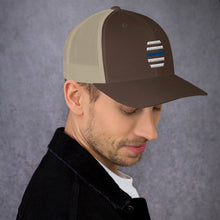 Load image into Gallery viewer, White Embroidered Trucker Cap
