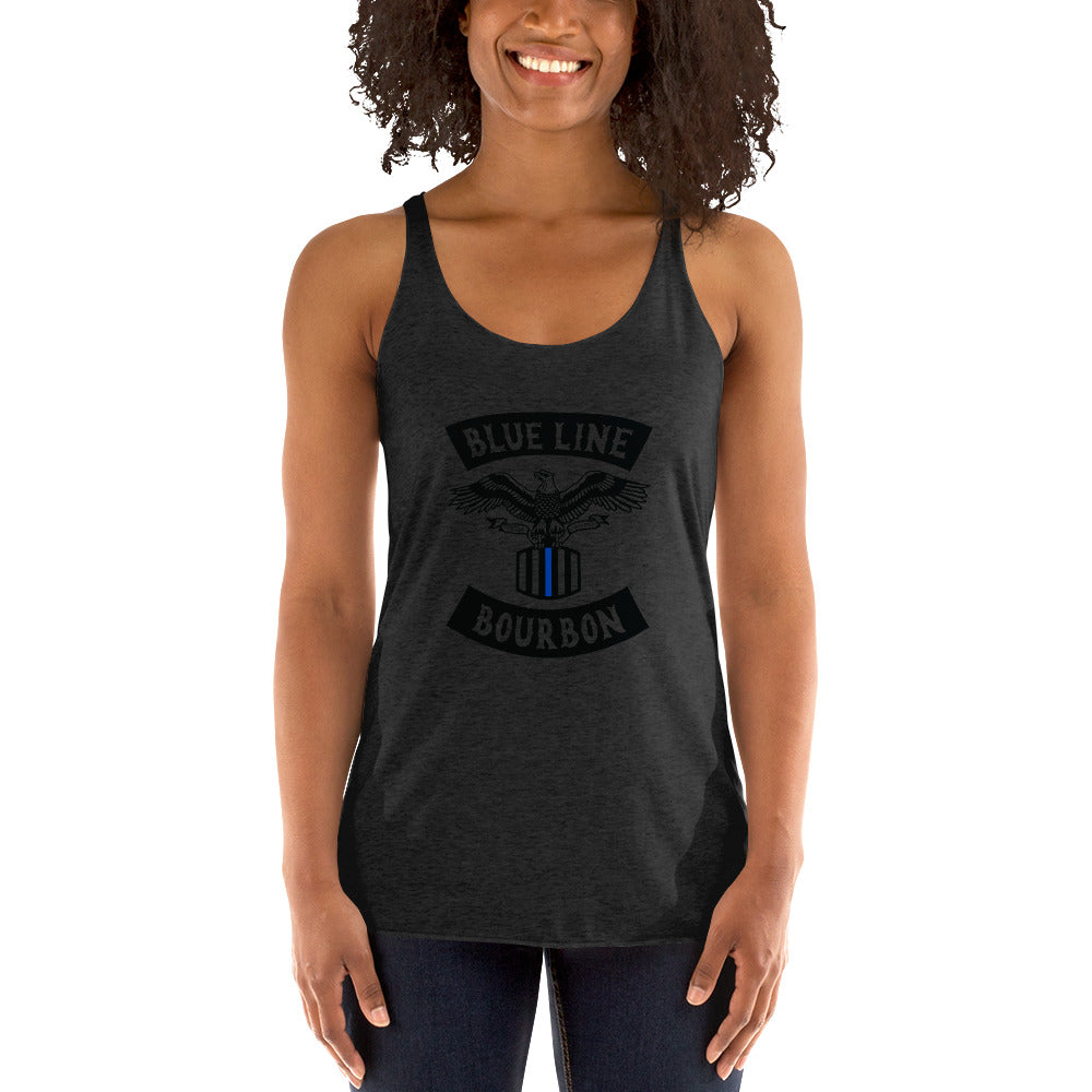 MC Women's Racerback Tank + Outside Label Barrel Print