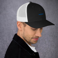 Load image into Gallery viewer, Black Embroidered Trucker Cap
