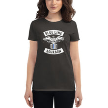 Load image into Gallery viewer, MC Women&#39;s Short Sleeve Shirt + Outside Label Barrel Print
