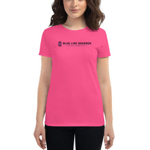 Load image into Gallery viewer, Logo Women&#39;s Short Sleeve Shirt + Outside Label Barrel Print
