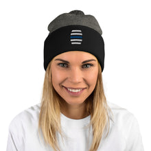 Load image into Gallery viewer, White Embroidered Pom-Pom Beanie
