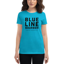 Load image into Gallery viewer, Stacked Women&#39;s Short Sleeve Shirt + Outside Label Barrel Print
