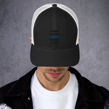 Load image into Gallery viewer, Black Embroidered Trucker Cap
