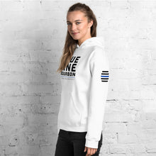 Load image into Gallery viewer, Stacked Hoodie + Arm Label Barrel Print
