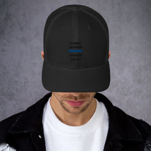 Load image into Gallery viewer, Black Embroidered Trucker Cap
