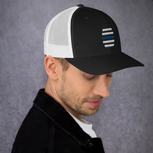 Load image into Gallery viewer, White Embroidered Trucker Cap
