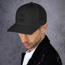 Load image into Gallery viewer, Black Embroidered Trucker Cap
