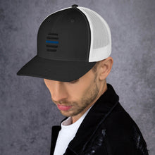 Load image into Gallery viewer, Black Embroidered Trucker Cap
