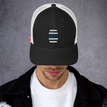 Load image into Gallery viewer, White Embroidered Trucker Cap
