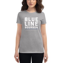 Load image into Gallery viewer, Stacked Women&#39;s Short Sleeve Shirt + Outside Label Barrel Print
