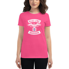 Load image into Gallery viewer, MC Women&#39;s Short Sleeve Shirt + Outside Label Barrel Print
