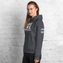 Load image into Gallery viewer, Staked Hoodie + Arm Label Barrel Print
