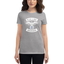 Load image into Gallery viewer, MC Women&#39;s Short Sleeve Shirt + Outside Label Barrel Print
