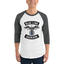 Load image into Gallery viewer, MC 3/4 Sleeve Raglan Shirt + Outside Label Barrel Print
