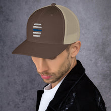 Load image into Gallery viewer, White Embroidered Trucker Cap
